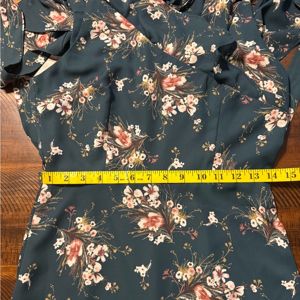 Collective Concepts Dark Green Floral Midi Dress | Easter Church Garden Party - Picture 4 of 8